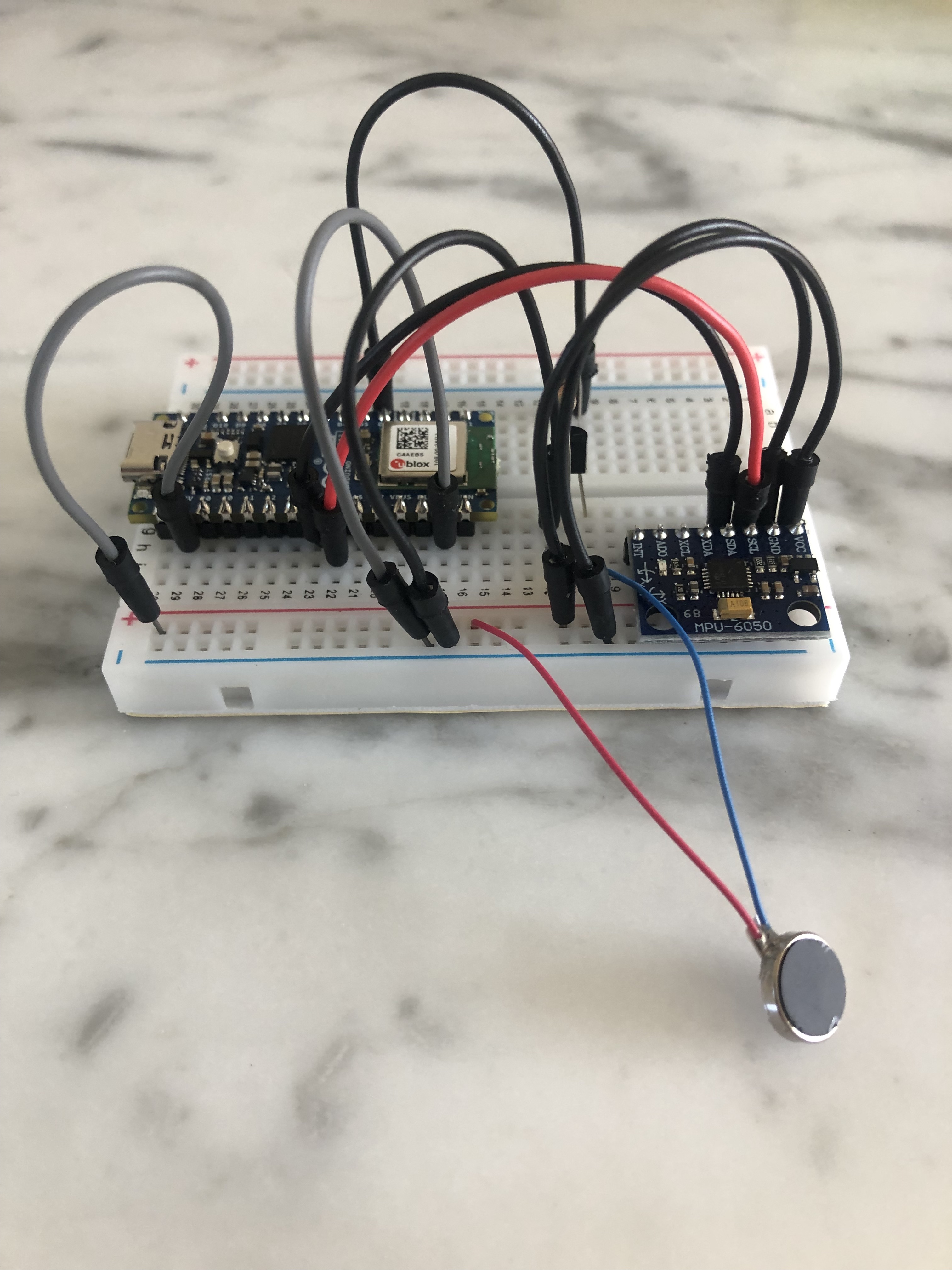 Early circuit board with sensors